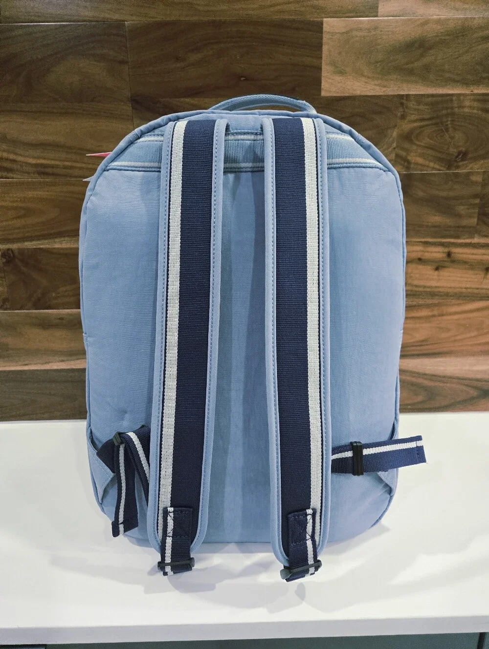 Kipling Light Blue Backpack School Travel Laptop Seoul NEW